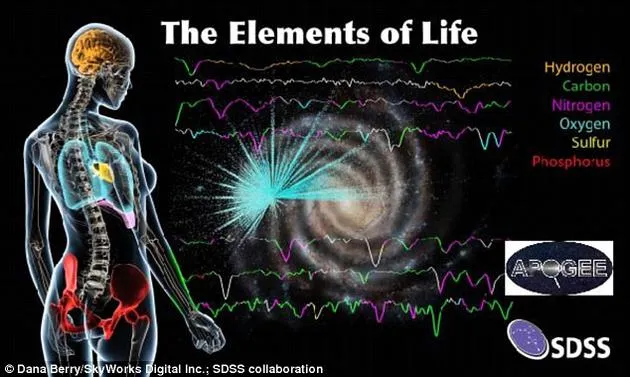 测量恒星中的生命关键要素：人体由星尘等恒星物质组成