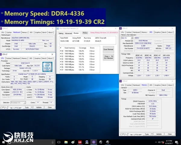 妖条之王芝奇推DDR4-4333 16GB套装：Intel独享