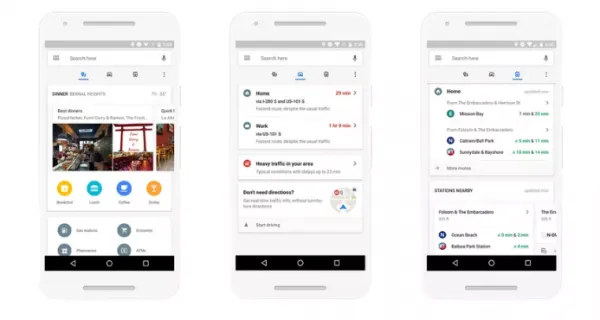Android版Google地图采用全新设计可快速访问通勤信息