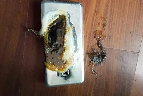 三星Note7非充电状态也炸了 韩客户称像定时炸弹