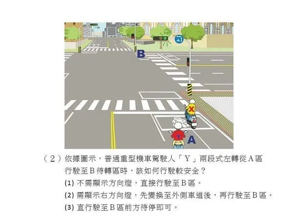 台湾摩托车考题曝光 网友：内地电动车都学着点