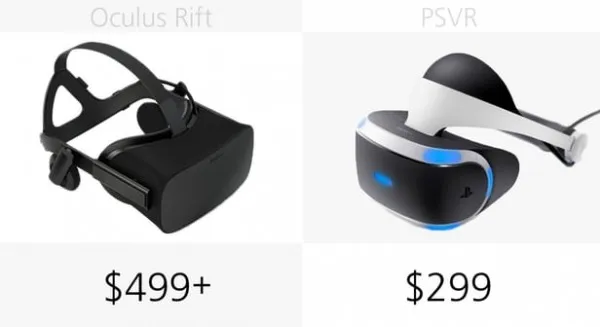 [图]Oculus Rift和PlayStation VR规格参数对比