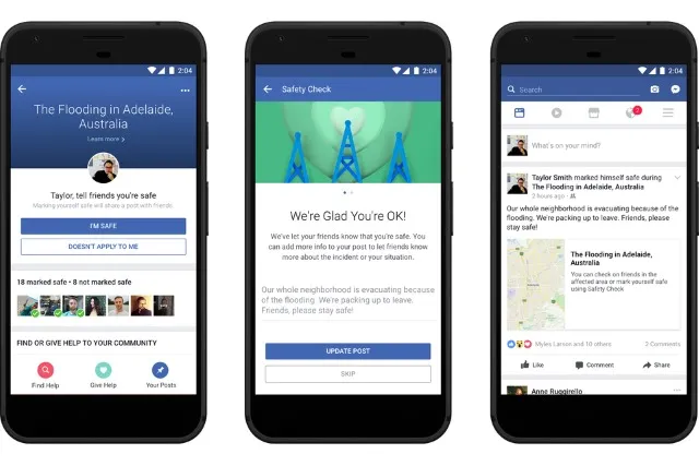 Facebook Safety Check加入筹款、事件描述等新功能