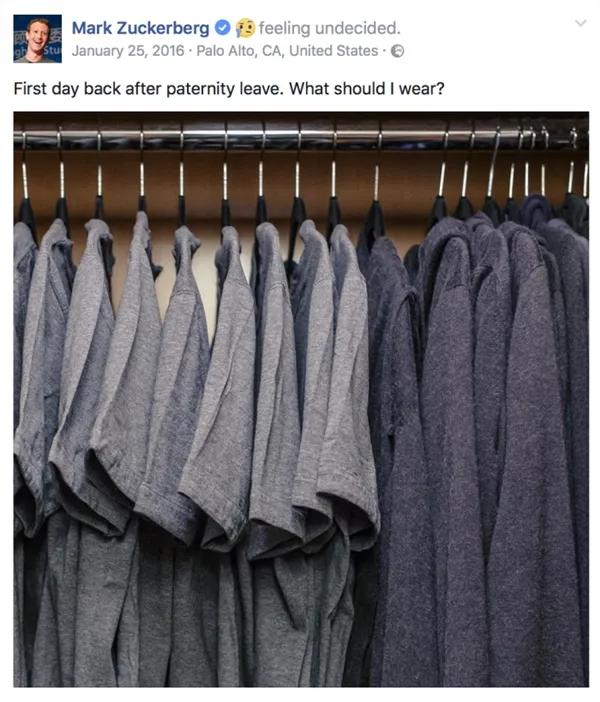 扎克伯格衣柜让人侧目：同款灰色T恤硅谷风靡