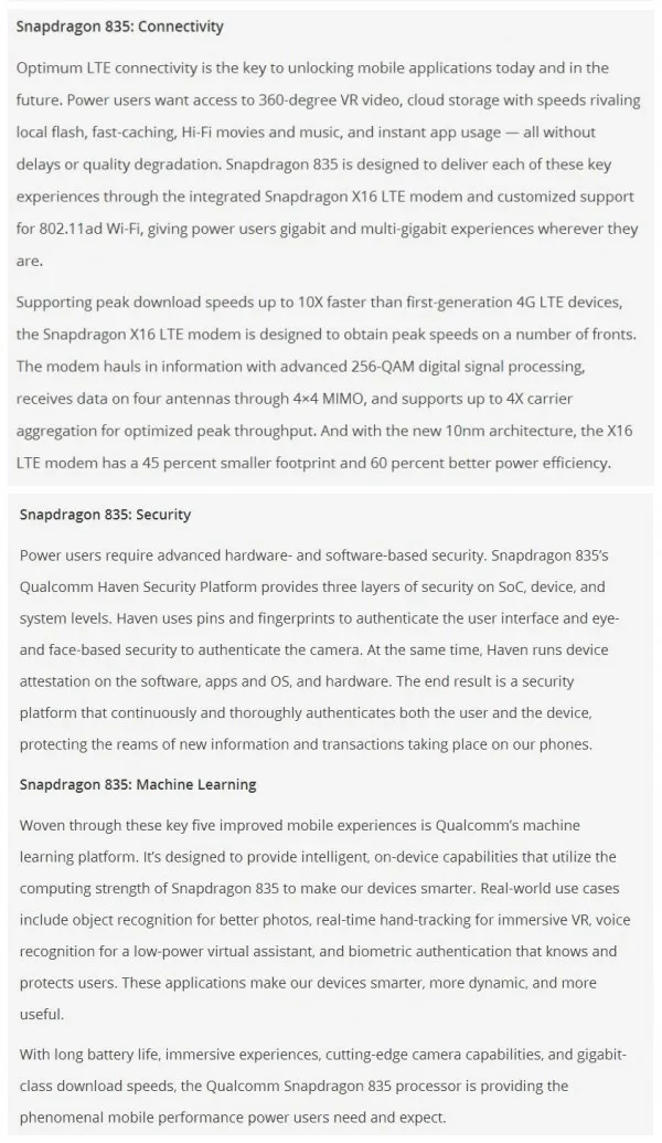 骁龙835官方新闻稿抢跑：10nm性能提升、能耗降低