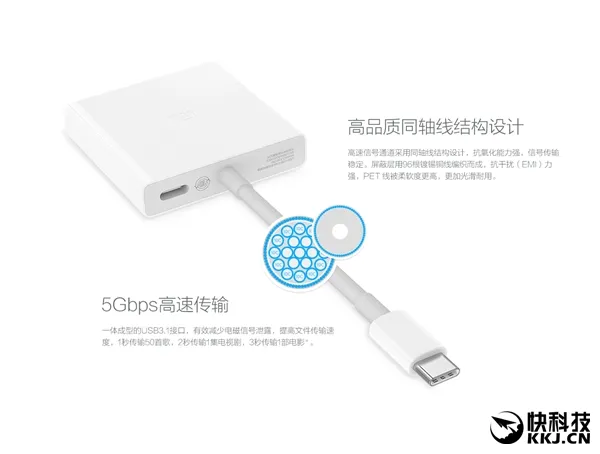 149元：小米推出USB-C/HDMI多功能转接器