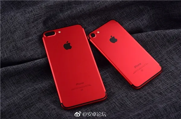 外观靓了！iPhone 7中国红抢先亮相：骚气十足