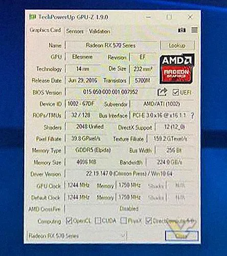 AMD Radeon RX 580/570显卡完全曝光：熟悉的味道