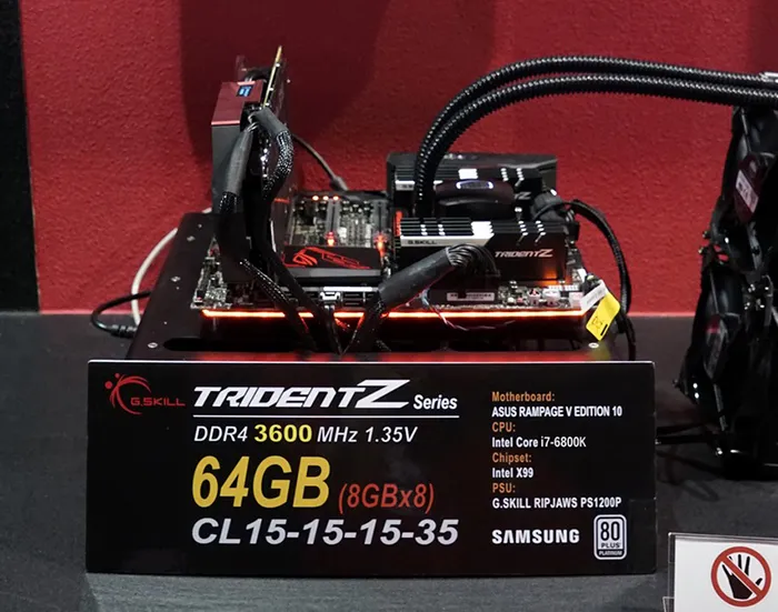 芝奇在Computex 2016上展示内存新品：频率高达4500MHz！