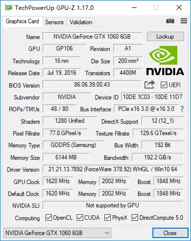 耕升GeForce GTX 1060冰魂水冷显卡评测：静又凉下的高性能