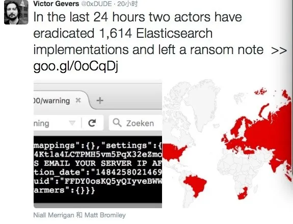 MongoDB的勒索攻击者瞄准了ElasticSearch 中国已有受害者
