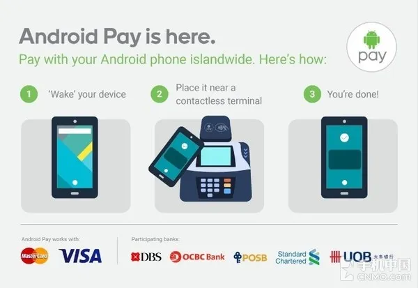 Android Pay正式挺进亚洲 首战新加坡