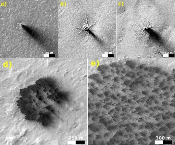 来自火星的“蜘蛛”？NASA观测到它们如何形成