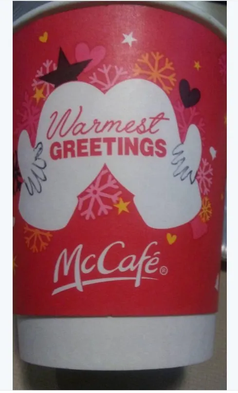 麦当劳新推圣诞咖啡杯 竟然如此少儿不宜