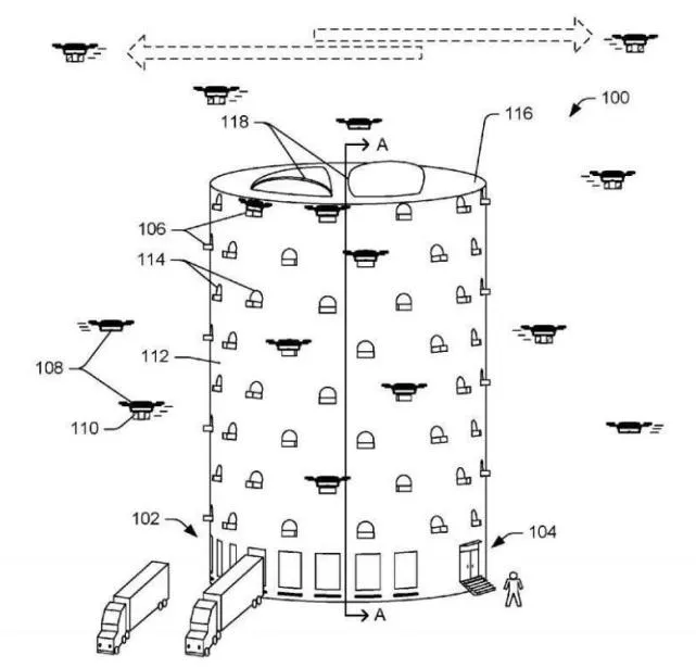 亚马逊拟构建巨大无人机塔 可加速送货 已申请专利