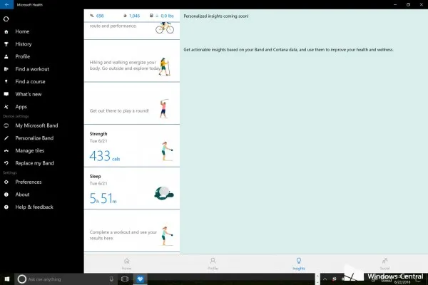 [图]微软Health内测版曝光：Insights功能+全新UI