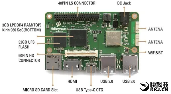 华为最新开源开发板HiKey960发布！配置超强悍