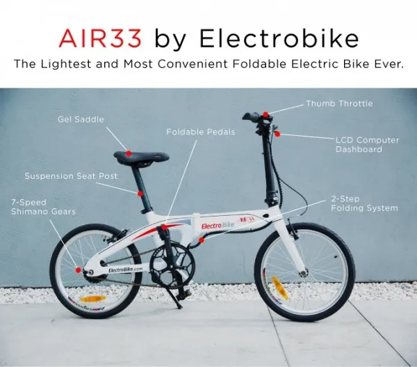 出行无负担 Electrobike推出轻量级电动自行车AIR33