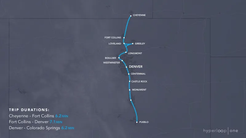 Hyperloop One离梦想越来越近 超级高铁或首先出现在这些地方