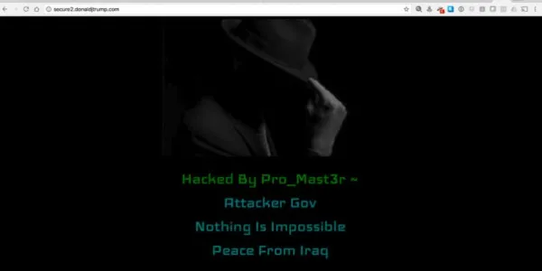 黑客纂改特朗普竞选网站的一个子域名