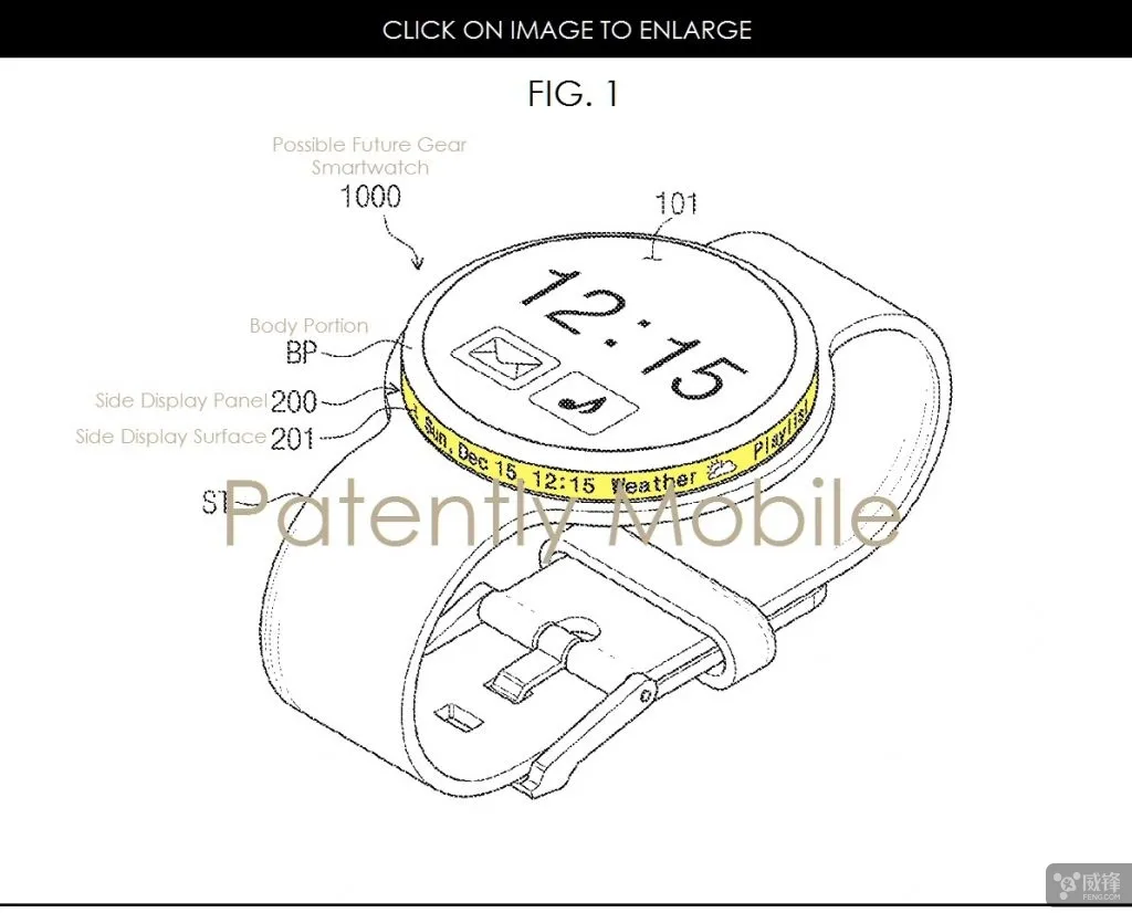 三星智能手表新专利曝光：表盘侧边可旋转可显示