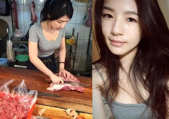 女大学生弃白领工作卖猪肉爆红 被称“猪肉西施”