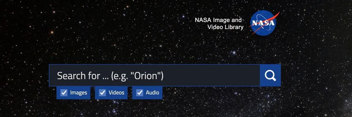 美国航天局做了一个搜索引擎网站来帮你查找各种资源