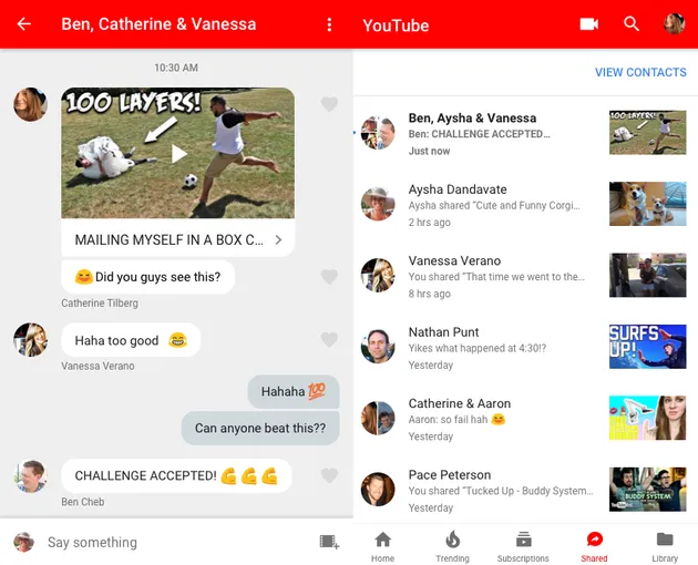 YouTube增加社交功能：邀请联系人聊天 可30人群聊