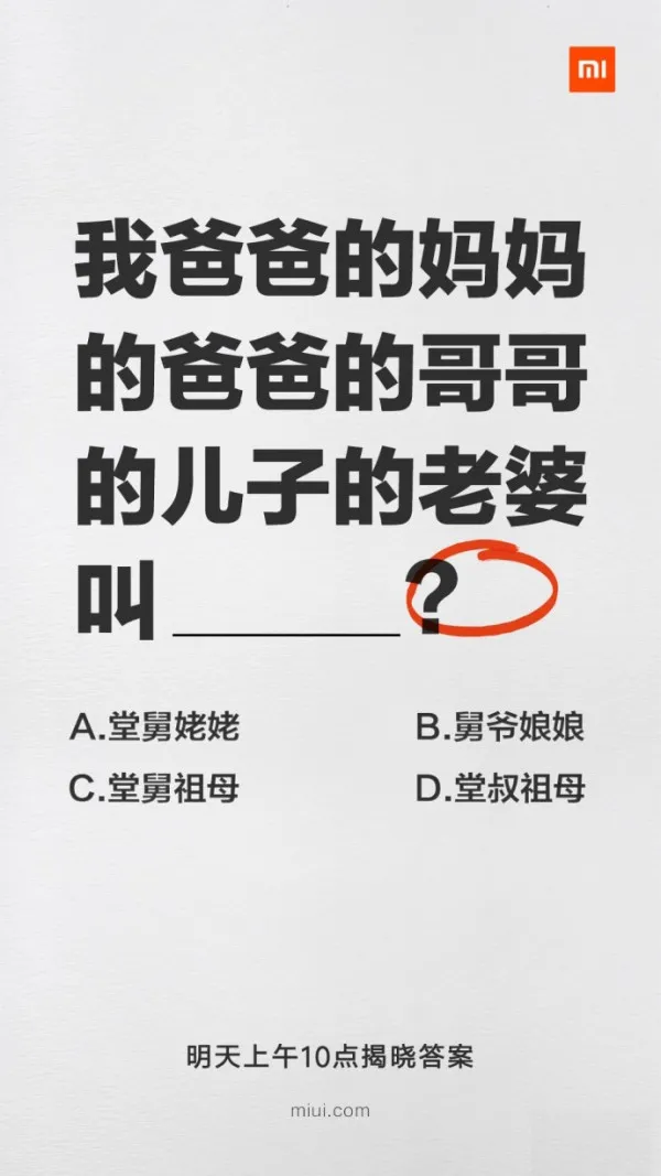 小米亲戚计算器正式上线：过春节利器