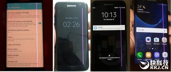 Galaxy S7 edge屏幕惊现粉色竖线：三星回应