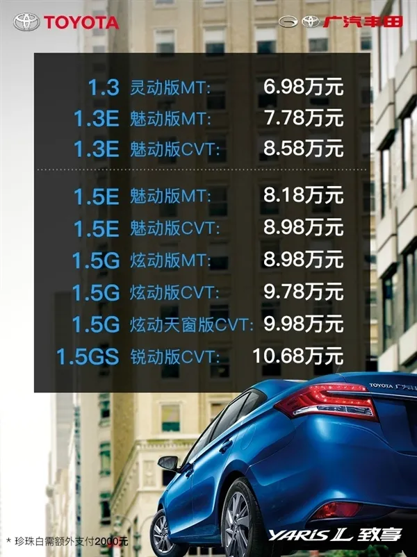 6.98万起 丰田超酷小车YARiS L 致享上市