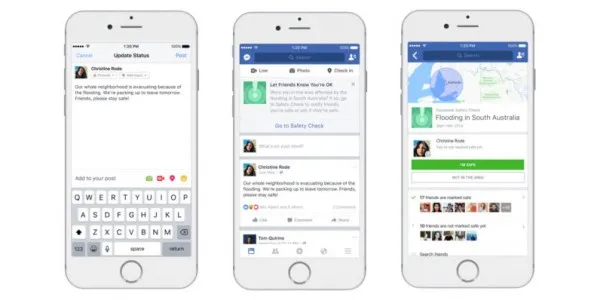 Facebook推新功能：未来Safety Check将由用户激活
