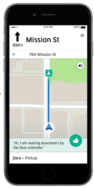 Uber内置聊天功能：方便乘客和司机更轻松互动