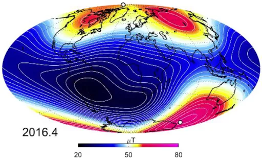 ESA数据显示地球磁场强度正在发生变化