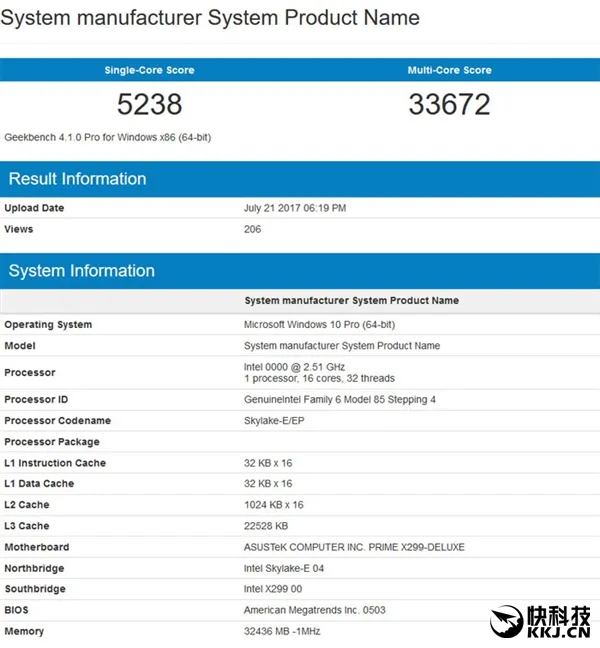 比AMD贵7成！Intel 16核i9-7960X性能曝光：仅20%提升