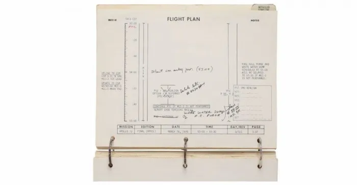 阿波罗13号飞船珍贵航行计划将拍卖