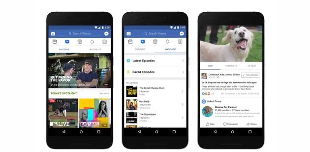 Facebook推出Watch电视流媒体平台 获得多内容商支持