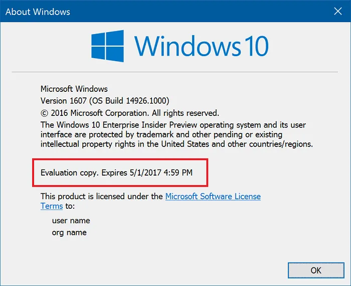 微软放出Windows 10 Build 14931镜像，使用请注意时限