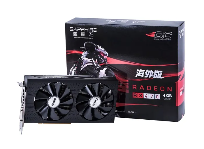 蓝宝石推出RX 470 4GB D5 海外版OC显卡，性能超公版RX 480