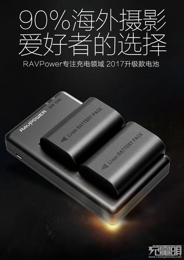 169元性价比爆棚：RAVPower推出佳能、索尼相机电池套装