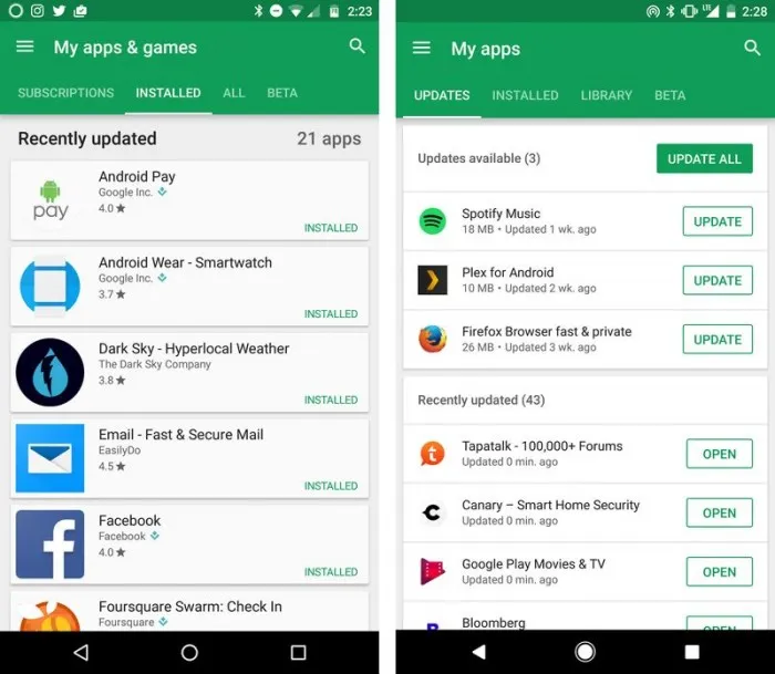 Google Play应用“My Apps”页面重大改版：更直观更简洁