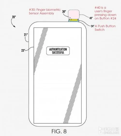 iPhone 8指纹在侧面？苹果新专利曝光