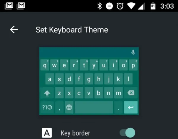 Google Keyboard 5.1发布：更多主题+Unicode 9支持