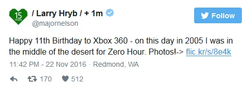 虽停产仍光荣，Xbox 360迎来11岁生日
